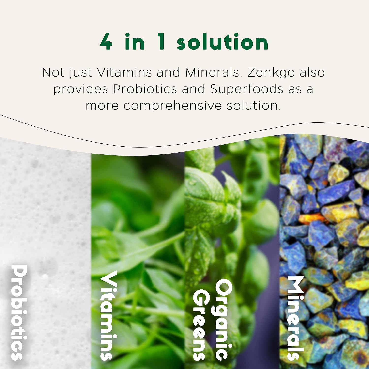 Zenkgo Multivitamínico para Mujeres con Probióticos + Alimentos Integrales (60 comprimidos)