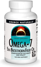 Source Naturals Omega-7 Aceite de Espino Amarillo - 120 Cápsulas Blandas