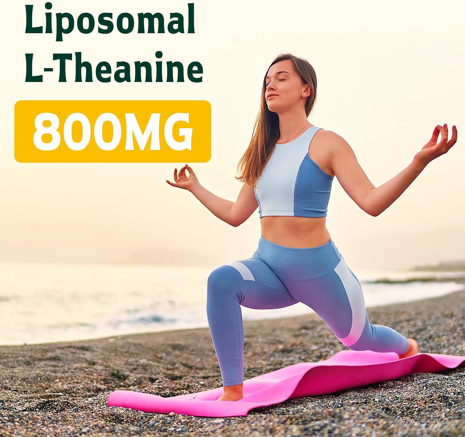 Vivaravida L-Theanina 800mg con GABA y Glicinato de Magnesio - Compuesto Natural para el Sueño y la Relajación (60 Cápsulas Blandas)