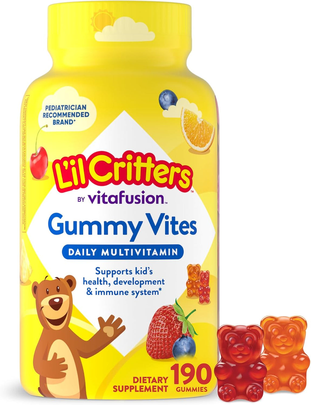 L'il Critters Gummy Vites Multivitamínico Infantil, 190 Gomitas