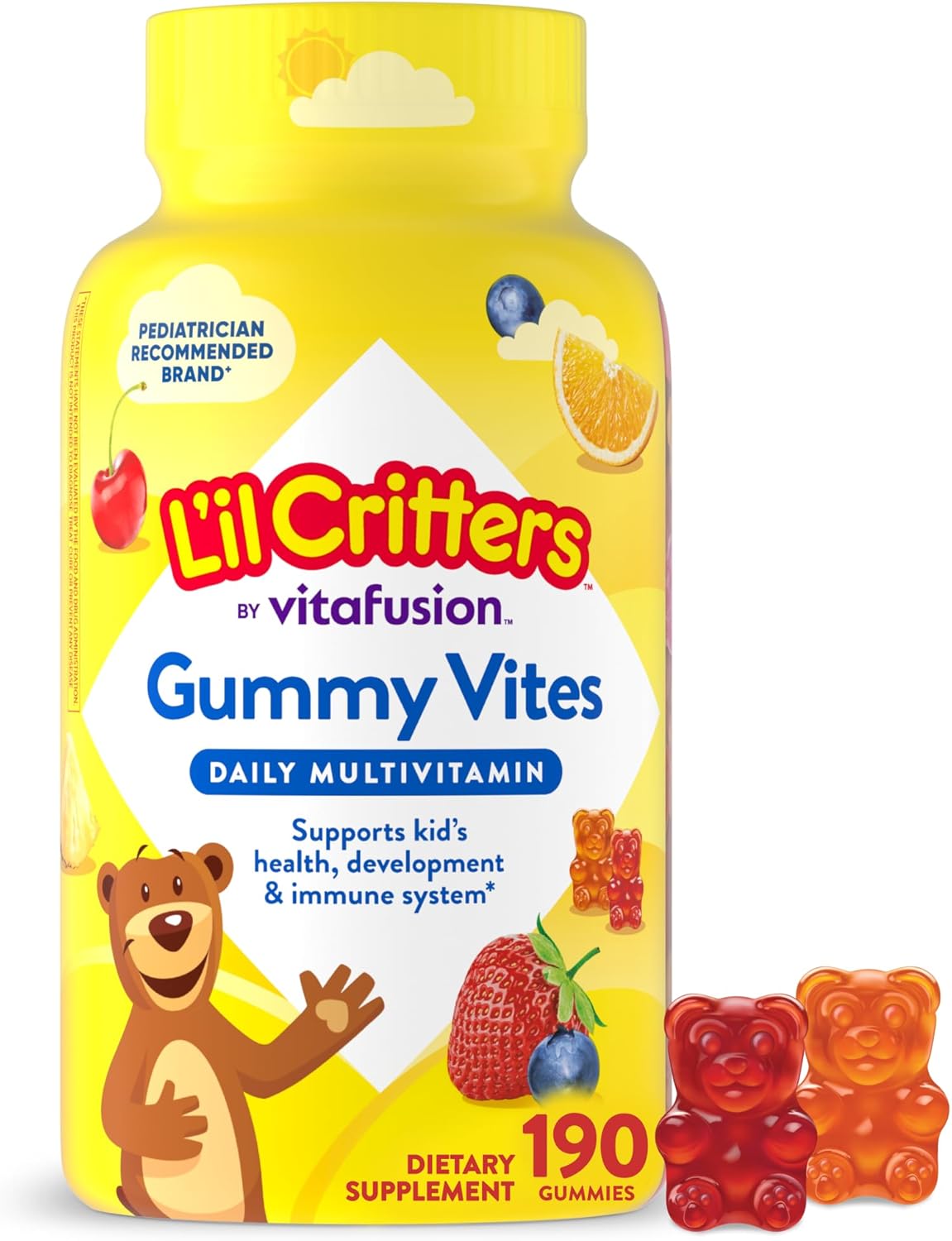 L'il Critters Gummy Vites Multivitamínico Infantil, 190 Gomitas