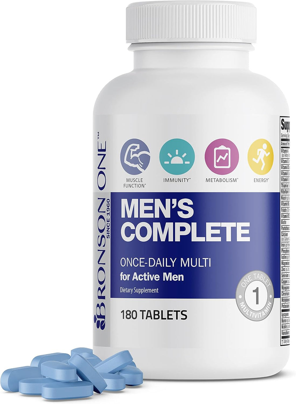 Bronson ONE Daily Multivitamínico Completo para Mujeres Activas, 180 Comprimidos