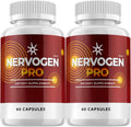 (2 Pack) Nervogen Pro Cápsulas, Nervogen Pro para Neuropatía, Fórmula Avanzada con Vitamina C y Zinc