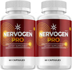 (2 Pack) Nervogen Pro Cápsulas, Nervogen Pro para Neuropatía, Fórmula Avanzada con Vitamina C y Zinc