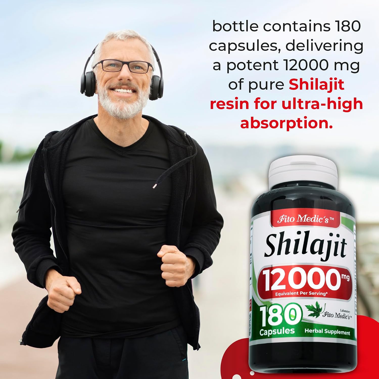 FITO MEDIC'S Lab | Shilajit | Cápsulas de Shilajit | 180 Cápsulas
