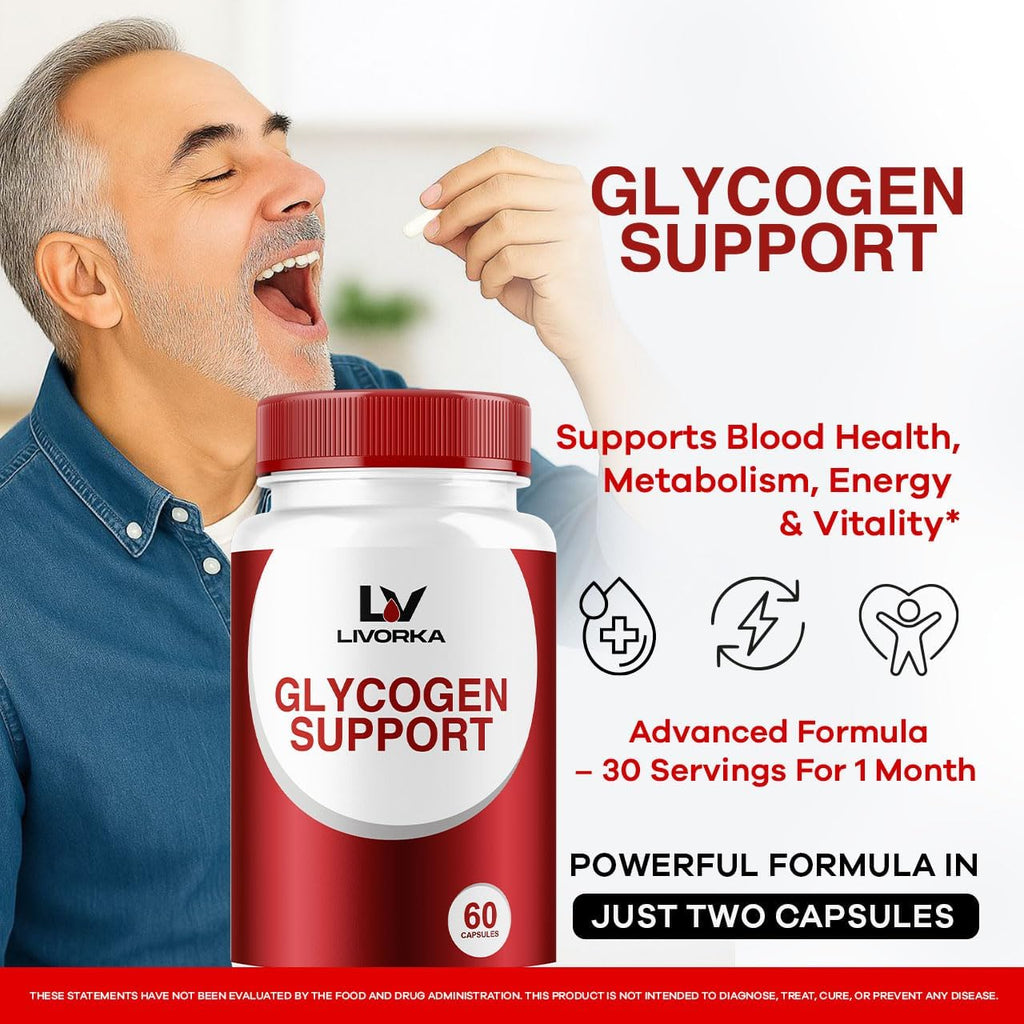 2 Pack - Glycogen Support, Fórmula Avanzada para el Control del Glucógeno, 30 Cápsulas por Envase (60 días)