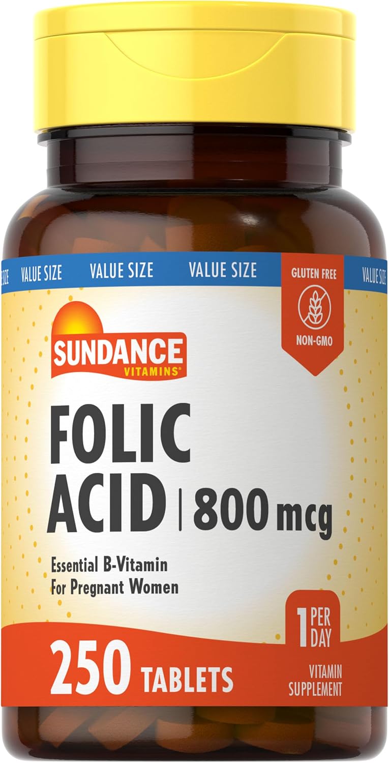 Sundance Ácido Fólico 800 mcg - 250 Comprimidos Vegetarianos