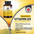 Vitamina D3 4000 UI Alta Potencia - 425 Comprimidos Vegetarianos (14 Meses de Suministro) - Prowise Healthcare