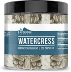 Earthborn Elements Watercress – Berro en Cápsulas, 200 Cápsulas, Puro y Sin Aditivos