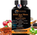 10-en-1 Irish Sea Moss Cápsulas Vegetales 3000mg con Aceite de Semilla Negra, Ashwagandha, Bladderwrack, Bardana, Cúrcuma, Vinagre de Manzana, Miel de Manuka, Diente de León y Pimienta Negra - Fabricado en EE. UU.