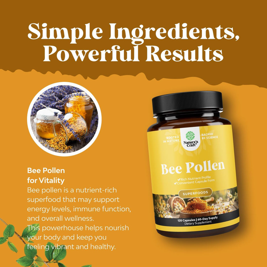 Complemento de Polen de Abeja – 120 Cápsulas – 1000 mg por ración