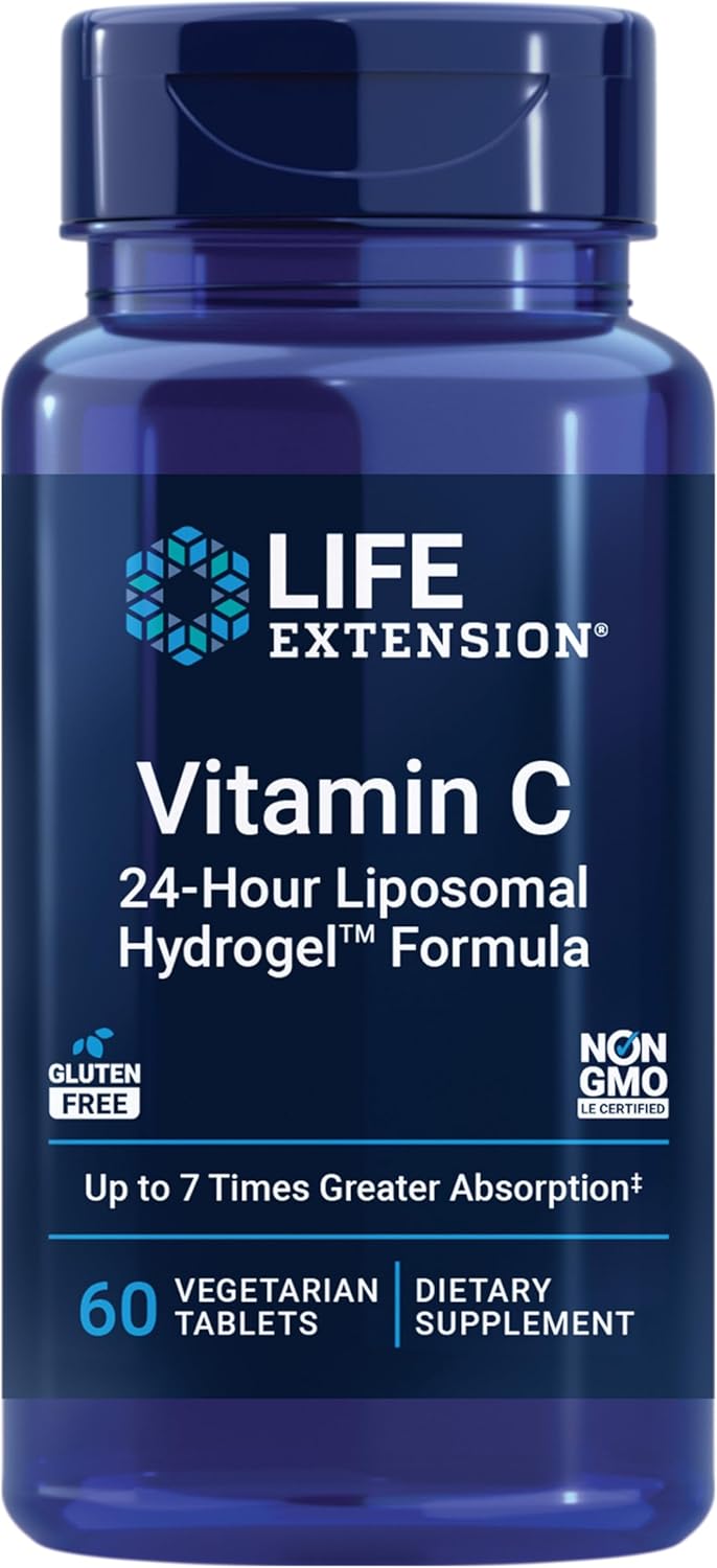 Life Extension Vitamina C 24 Horas Fórmula Liposomal Hydrogel - 60 Comprimidos