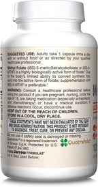 Jarrow Formulas Methyl Folate 1000 mcg - 100 Cápsulas Vegetales