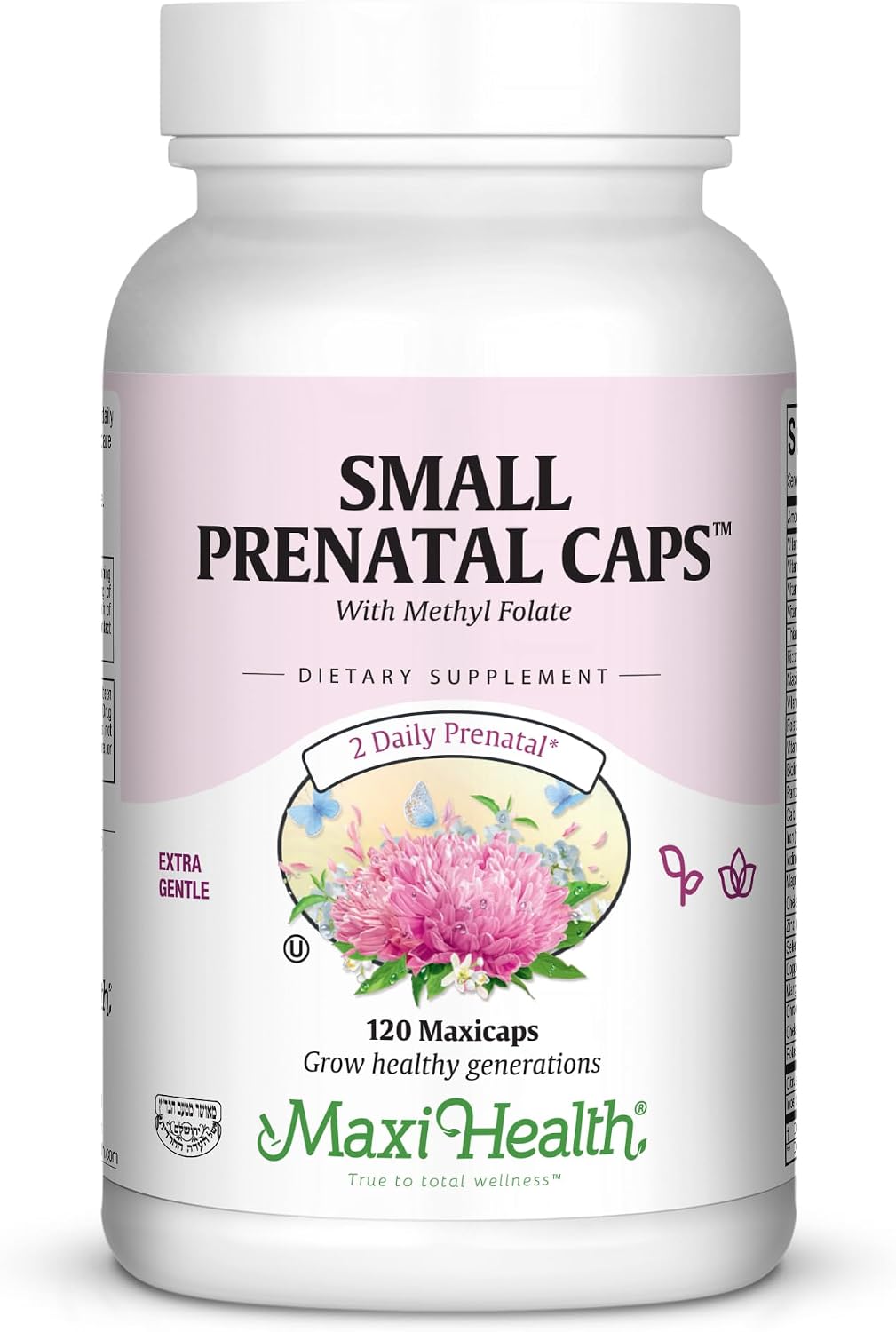 Maxi Health Vitaminas Prenatales con Metilfolato - 60 Cápsulas