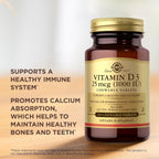Solgar Vitamina D3 (Colecalciferol) 25 mcg (1000 UI), Sabor Natural Fresa Plátano – 100 Comprimidos Masticables – Sin OGM, Kosher
