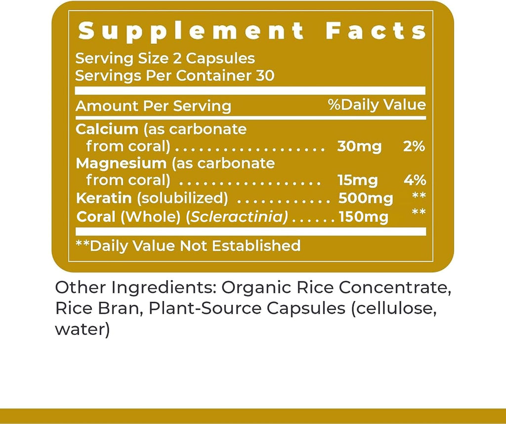 Premier Research Labs Complemento para Cabello, Piel y Uñas con Queratina, Calcio y Magnesio - 60 Cápsulas Vegetarianas
