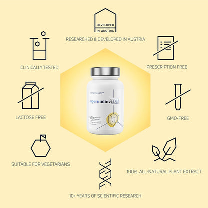 spermidineLIFE Natural Suplemento de Espermidina y Zinc - 60 Cápsulas Veganas – Image 3