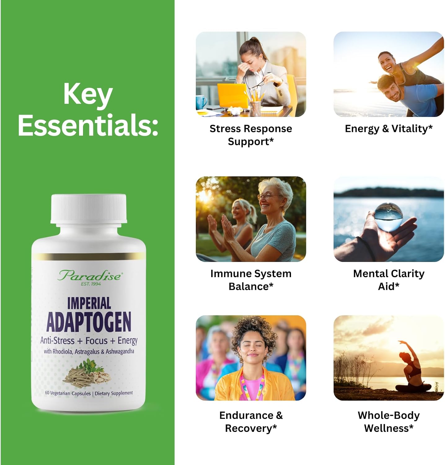 Imperial Adaptogens de Paradise Herbs - 60 Cápsulas Vegetales