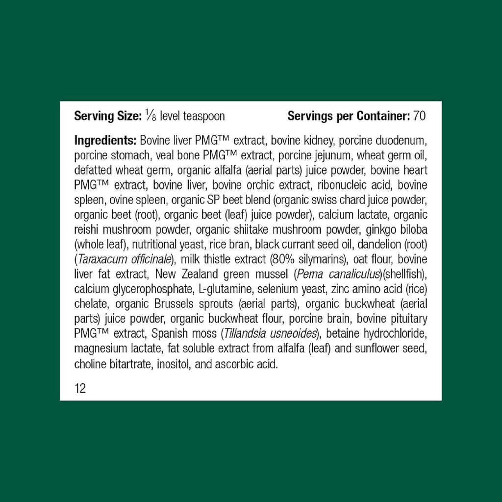 Standard Process Canine Hepatic Support - Suplemento hepático para perros en polvo 30 g