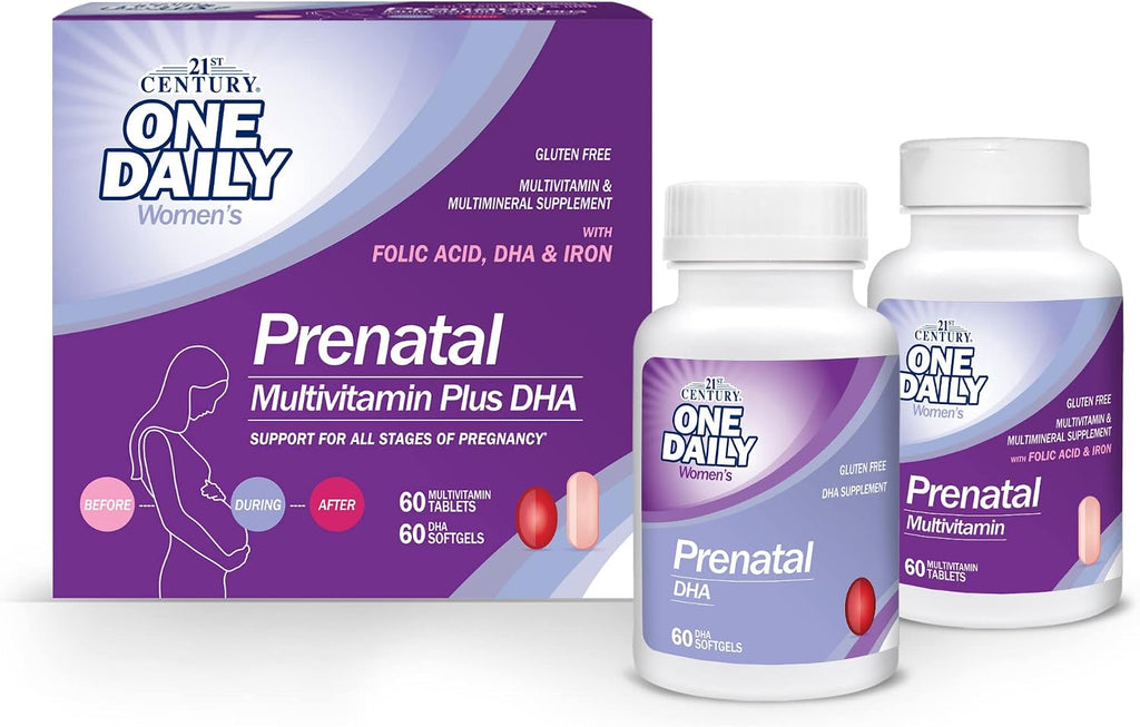21st Century Prenatal con DHA, 120 Comprimidos y Cápsulas Blandas