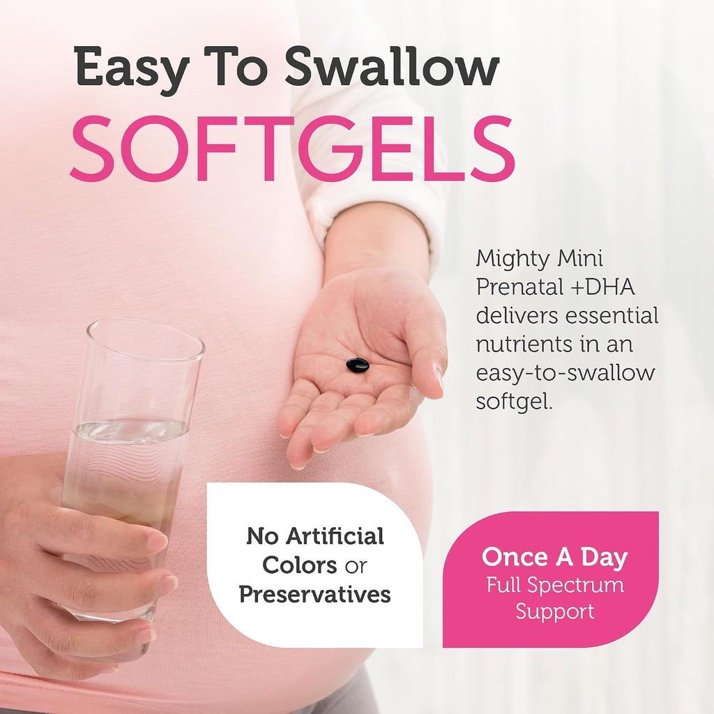 Zahler Mighty Mini – Easy-to-Swallow Prenatal Vitamin with Methylfolate and DHA – 90 Capsules