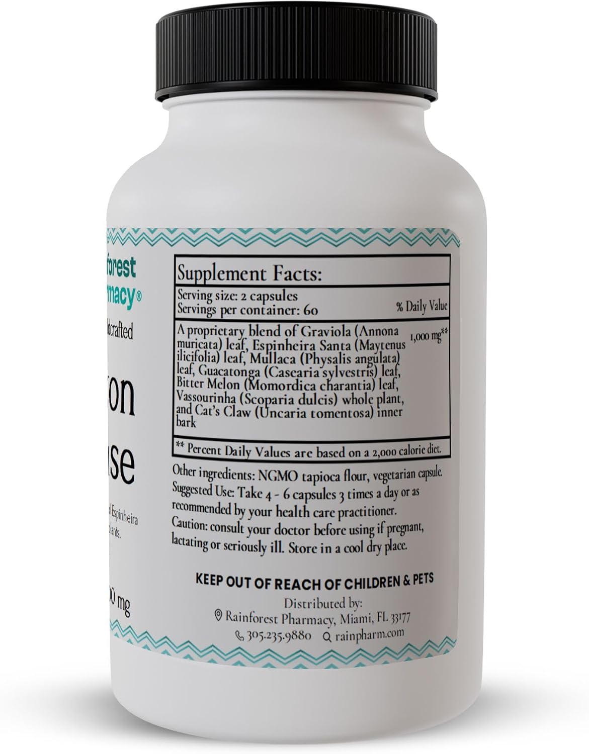 N-Tense Guanábana Graviola 500 mg - 120 Cápsulas Vegetarianas