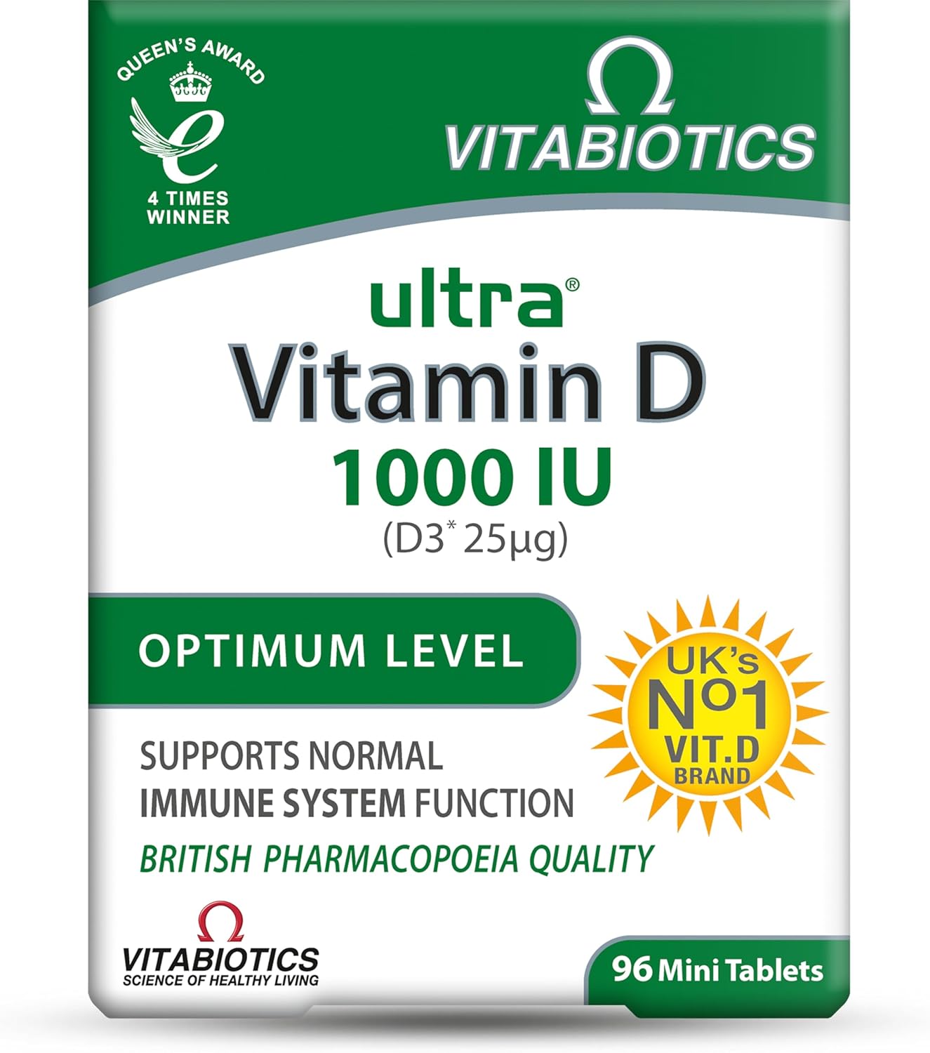 Ultra Vitabiotics Vitamina D3, 96 tabletas