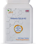 VED Vitamina D3 + K2, 200 mcg, 180 Comprimidos Veganos