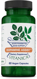 Vitanica Dopamine Assist - Suplemento para apoyo de neurotransmisores con tirosina y vitamina B6 - 60 cápsulas veganas