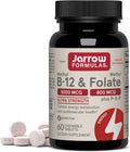 Jarrow Formulas Methyl B-12 & Methyl Folate - 60 Comprimidos Masticables