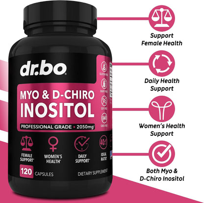 Myo-Inositol y D-Chiro Inositol 40:1 - Suplemento para Mujeres - 2050mg por dosis - 120 Cápsulas – Image 2