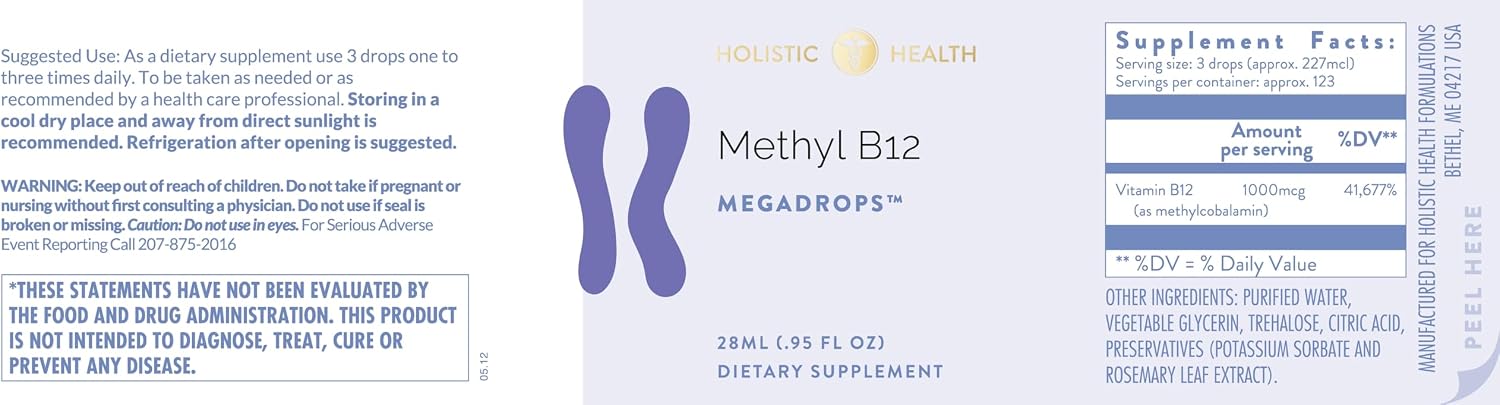 Holistic Health Methyl B12 MegaDrops™ 28ml