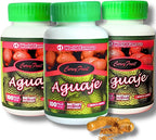 Aguaje Pills para Curvas Femeninas – 100% Natural – 550mg x 100 Cápsulas – 3 Meses de Suministro