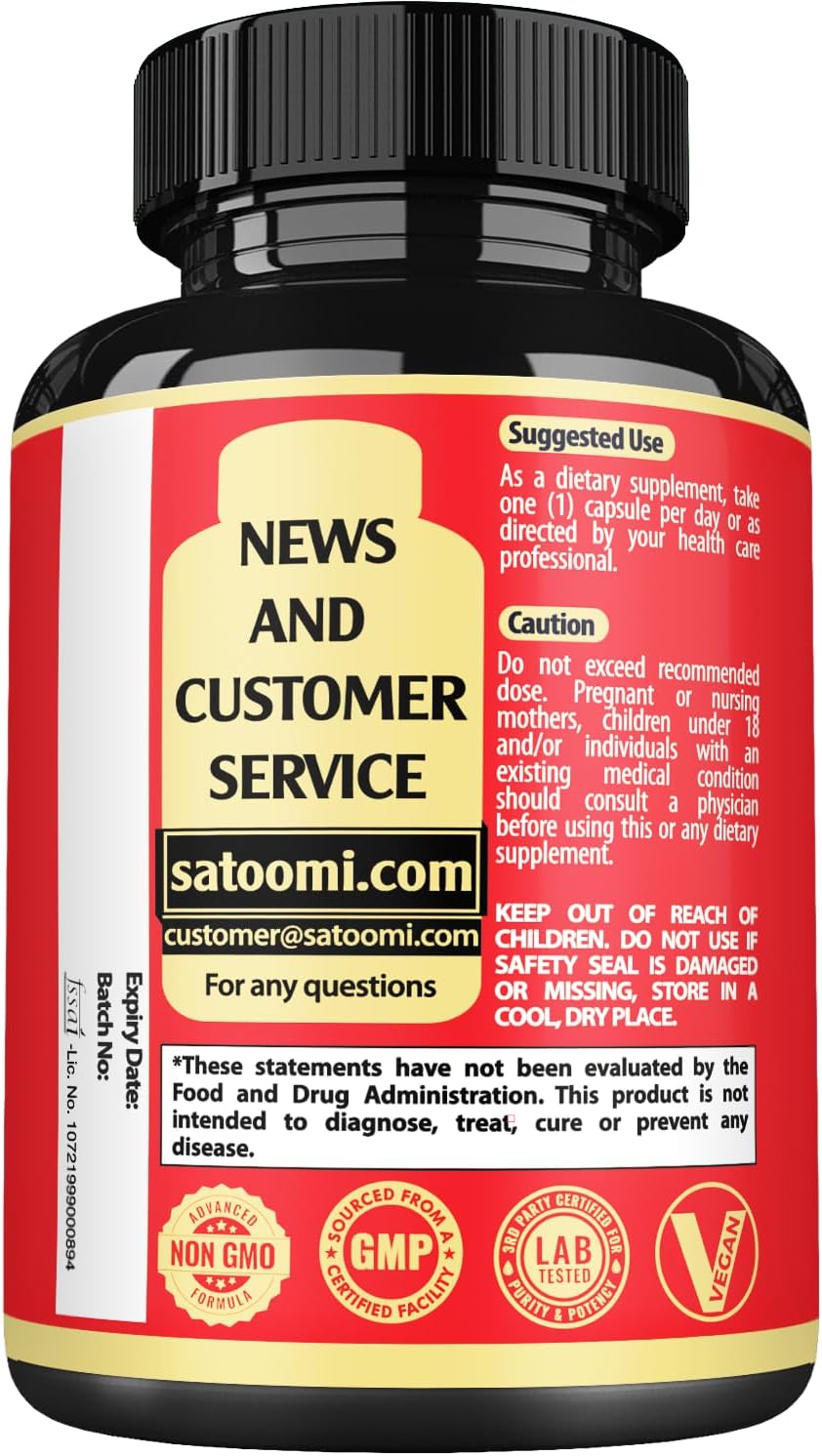 Satoomi Suplemento NAD con Nicotinamida Ribósido, Resveratrol y Quercetina - 60 Cápsulas - 30 Días