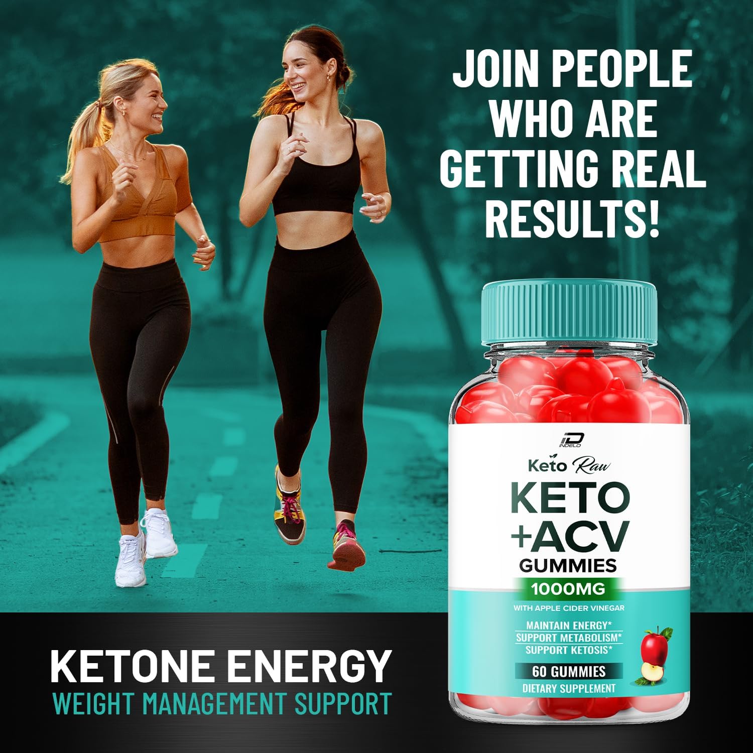 Keto Raw ACV Gummies – Vinagre de Manzana 1000mg con Vitamina B12 (2 Paquetes, 120 Gominolas)