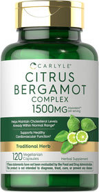 Carlyle Citrus Bergamot Suplemento | 120 Cápsulas | Extracto Complejo | No-GMO, Sin Gluten