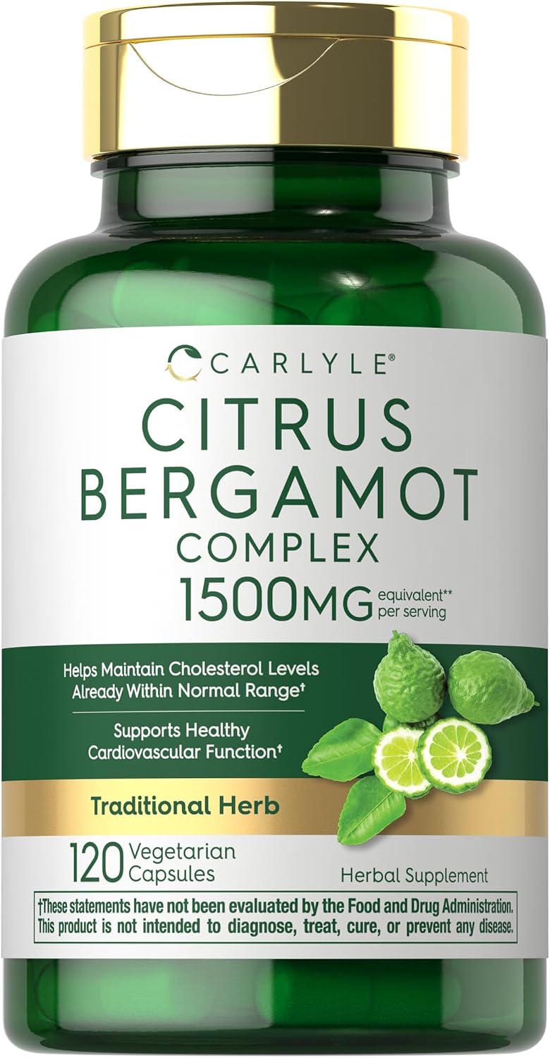 Carlyle Citrus Bergamot Suplemento | 120 Cápsulas | Extracto Complejo | No-GMO, Sin Gluten