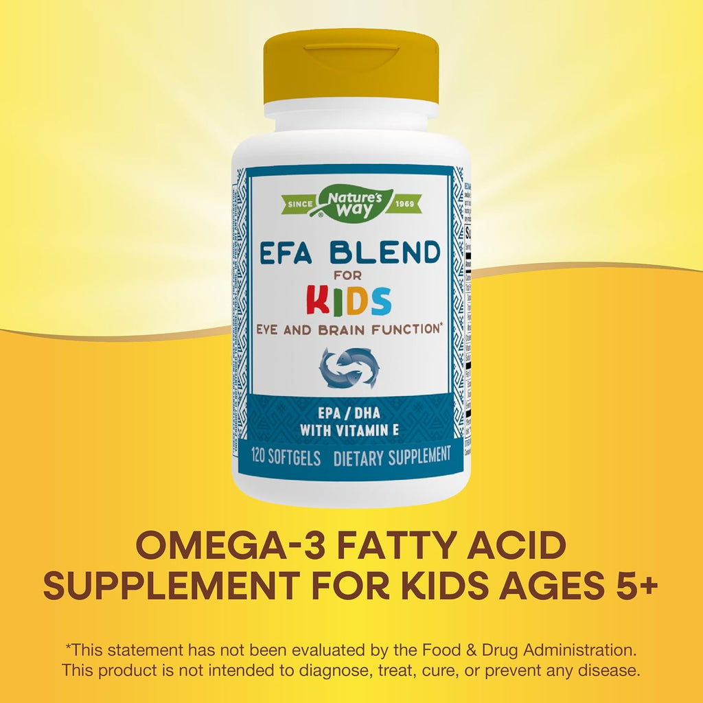 Nature's Way EFA Blend for Kids con Vitamina E - 120 Cápsulas Blandas