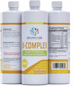 BrainChild B-Complex Líquido - Vitaminas B Metiladas de Alta Potencia para Energía, Estrés y Estado de Ánimo, Sin OGM, Vegano, Sin Gluten, Limón - 473 ml