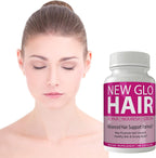 New Glo Hair Skin and Nails Suplemento - Biotina para Cabello, Piel y Uñas - 60 Cápsulas