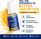 Cellqueue Vitamina C Liposomal Líquida 500 mg - Alta Absorción, Apoyo Inmunológico, Producción de Colágeno, Antioxidante, Suave para el Estómago, 50 ml