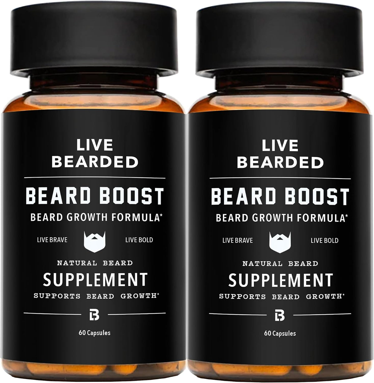 Live Bearded Beard Boost – Vitaminas para el – El metabolismo energético normal. – Image 1