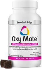 Breeder's Edge Oxy Mate Prenatal Vitamins for Dogs & Cats, Soft Chews - 60 Count
