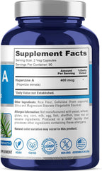 NusaPure Huperzine A 400mcg 180 Cápsulas Vegetales (Vegano, Sin OGM)