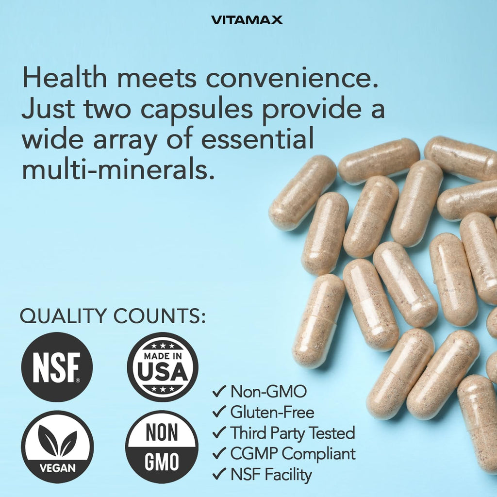 Vitamax Pure Himalayan Shilajit con Sea Moss, Ashwagandha, Bladderwrack y Ginkgo Biloba - Cápsulas Veganas