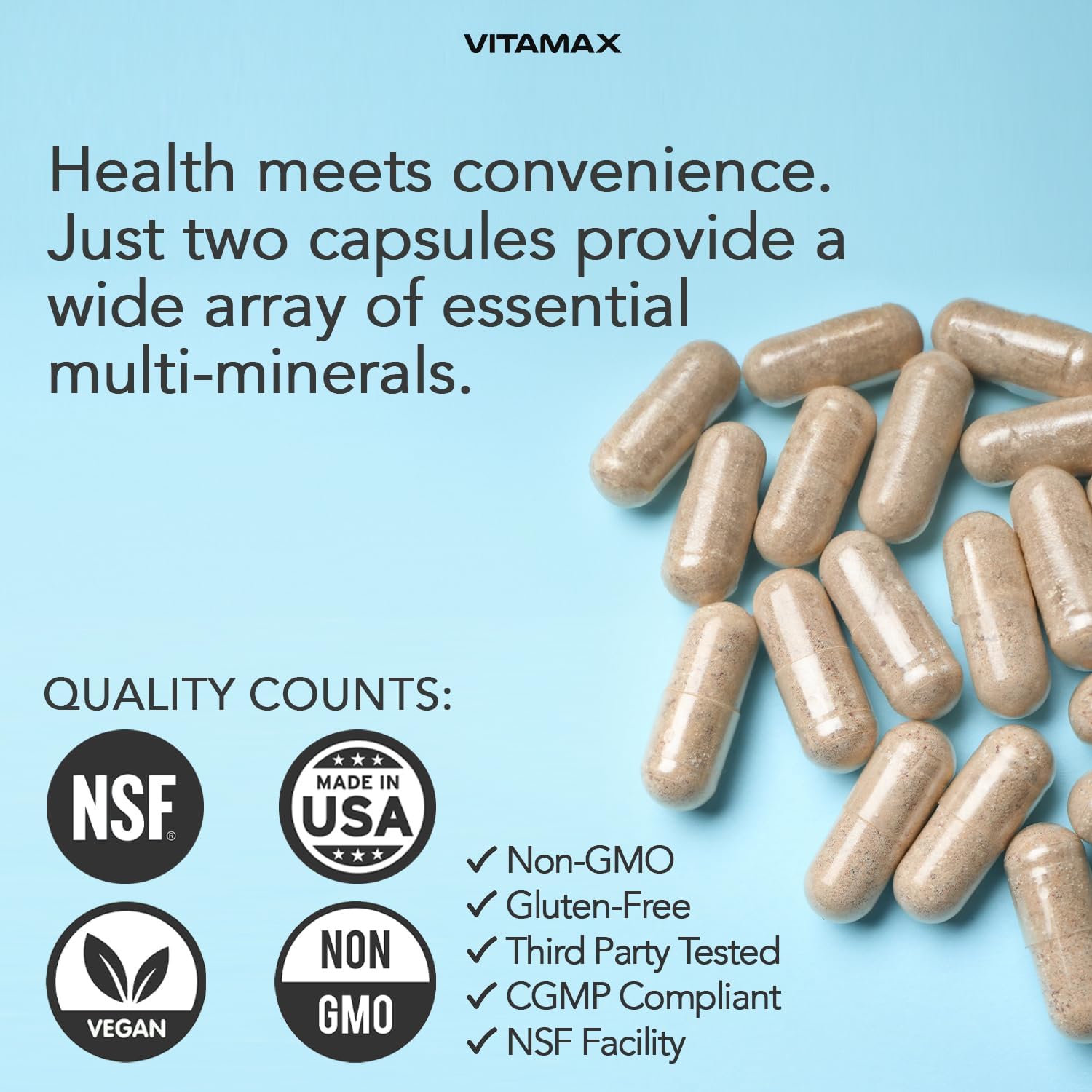 Vitamax Pure Himalayan Shilajit con Sea Moss, Ashwagandha, Bladderwrack y Ginkgo Biloba - Cápsulas Veganas