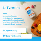 Doctor's Best L-Tirosina 500 mg - 120 Cápsulas Veganas