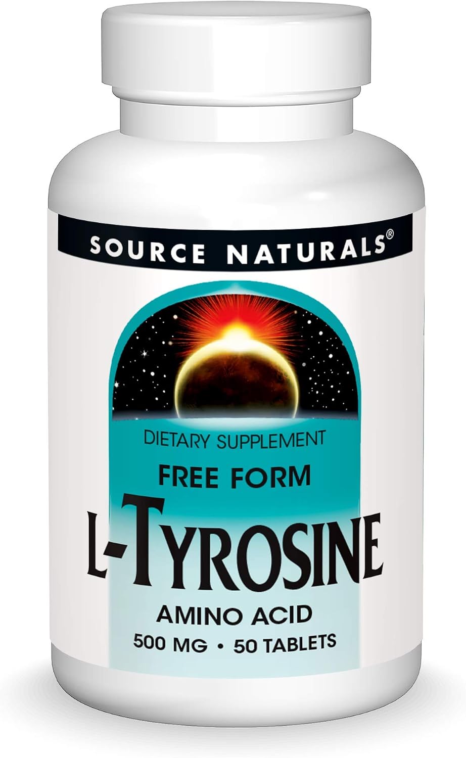 Source Naturals L-Tirosina - Complemento alimenticio de aminoácido libre - 100 comprimidos