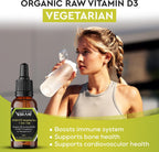 Vitamina D3 + K2 (MK-7) en Gotas Líquidas con Aceite MCT y Aceite de Oliva - Vegetariano, No-GMO, Sin Soja, Sin Gluten, Sin Alcohol, 1 Frasco, 60 ml - 180 Dosis (2500 UI por Dosis)