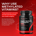 Complejo B Metilado - Suplemento de Vitaminas B con Metilfolato y Metilcobalamina, 30 Cápsulas